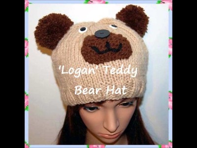 Logan Teddy Bear Hat Beanie Knitting Pattern