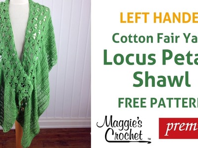Lotus Petals Shawl Free Crochet Pattern - Left Handed