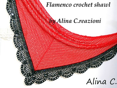 My "Flamenco" crochet shawl