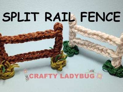 Rainbow Loom FENCE-SPLIT RAIL Advanced Charm Tutorials by Crafty Ladybug. Wonder Loom, DIY LOOM