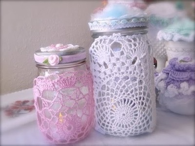 Retro Craft: Quick and Easy Doily Decorated Jar