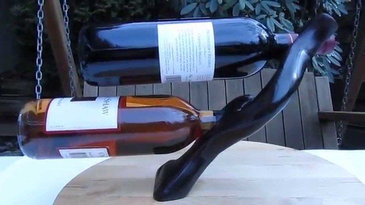 Self Balancing Double Wine Bottle Holder - www.HeartwoodGifts.com