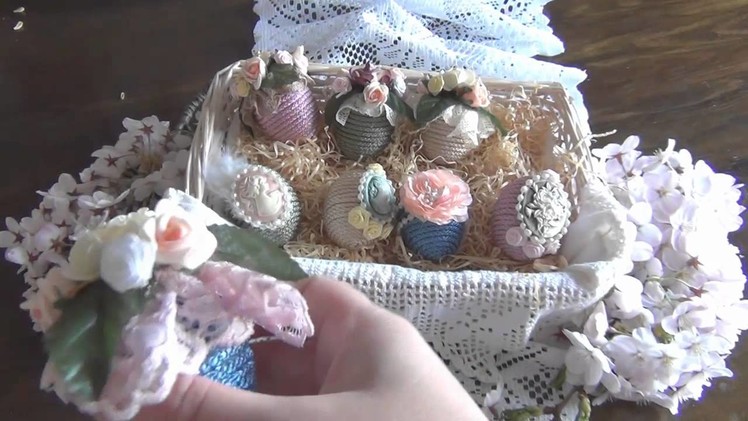 Shabby Chic Easter Cameo Eggs