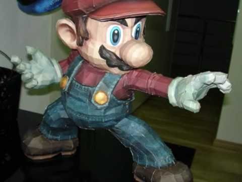 Super Smash Bros. Brawl Mario Papercraft Stopmotion