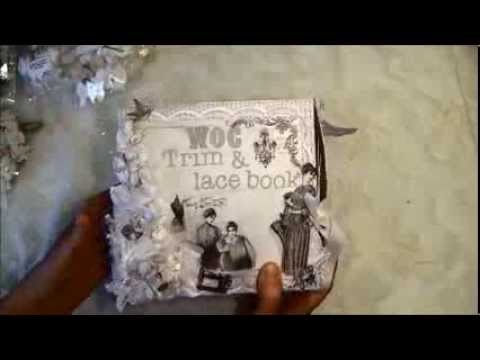 Accordion Lace book for my WOC laces and trims  Wild Orchid crafts Design team project