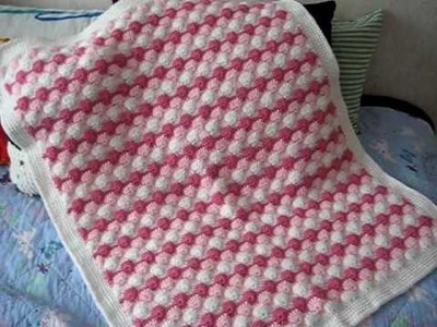 Baby Blanket with Catherine Wheel Stich.Pin Wheels
