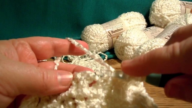 Bernat Bamboo Crochet Vest CAL #7 - Armhole Shaping Next Row (Left Front)