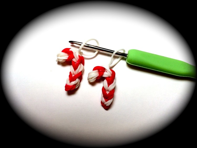 Candy Cane for Christmas Loom Band Charm Without the Rainbow Loom