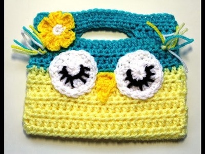 #Crochet Owl Childs Purse Video 2