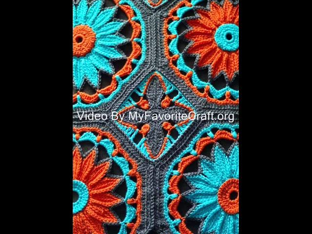 Crocheted Daisy Afghan  - Quick Crochet Afgan Pattern Presentation