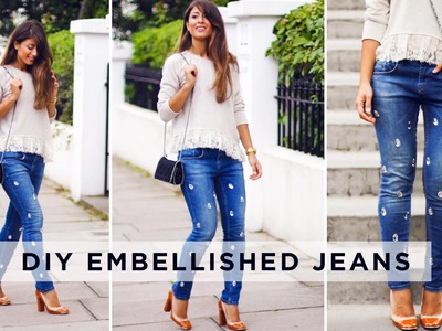 DIY Embellished Jeans