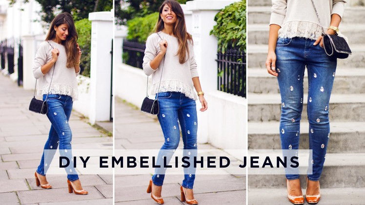 DIY Embellished Jeans