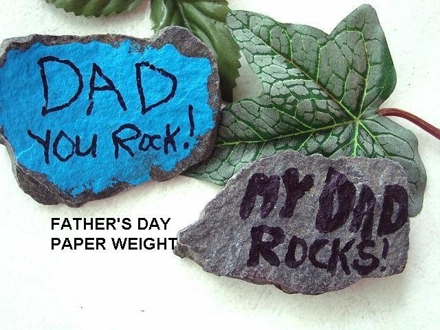 DIY FATHER'S DAY GIFT, paperweight, rock
