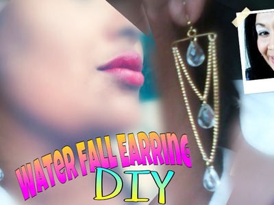 DIY Golden Drop Beads Waterfall Earrings I Collab with JustAlicia