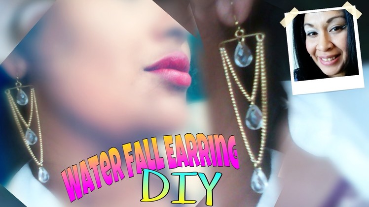 DIY Golden Drop Beads Waterfall Earrings I Collab with JustAlicia