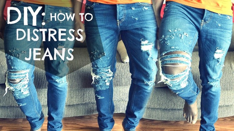 DIY How To: Distressed Jeans Tutorial - dyrandoms