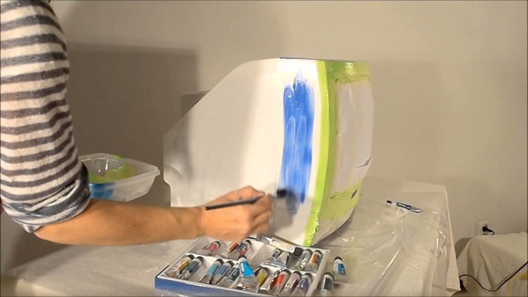 DIY How to paint your TV - Manualidades:  Cómo pintar tu tele