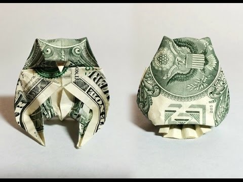 Dollar bill origami owl (preview) money origami, moneygami, $1 bill origami, dollar origami