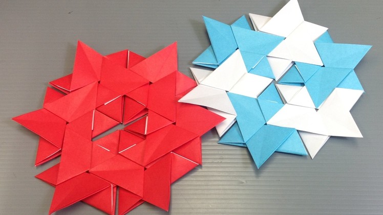 Easy Origami Star Modular Hexagon