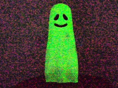 Glow-in-the-dark papercraft LEGO ghost.wmv