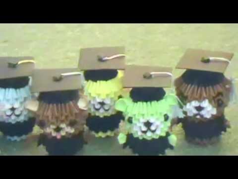 Graduation bears (3D origami)