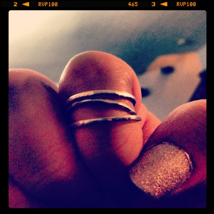 Hammered Stacked Cuff Rings DIY
