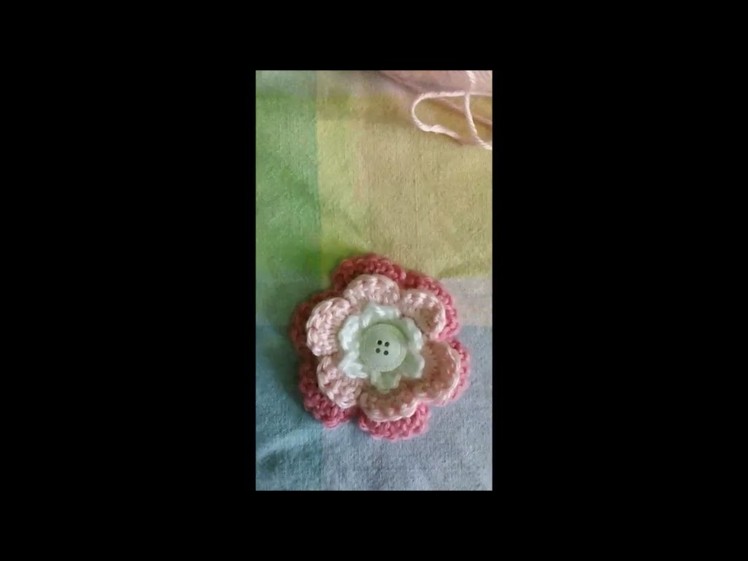 How to Crochet a 3 Tiered Flower