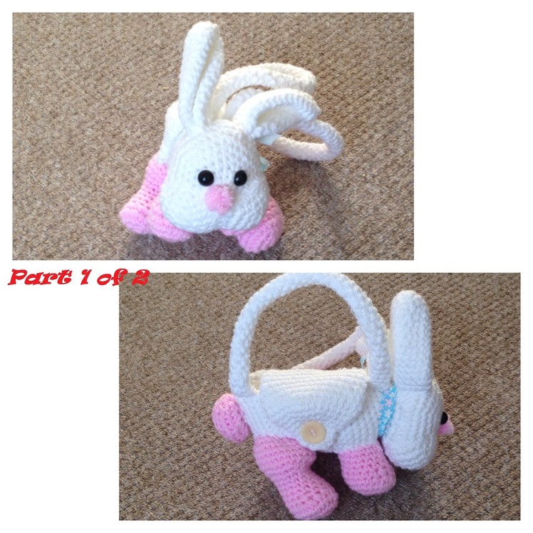 How to crochet bunny.piggy.puppy purse PART 1 (main parts of purse)