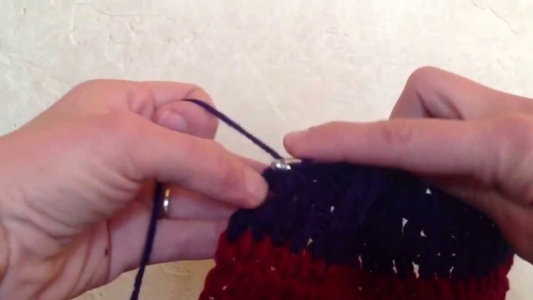 How to hold the hook in Tunisian Crochet