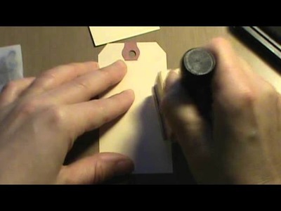How to ink, distress, age tags for your mini scrapbook albums and cards