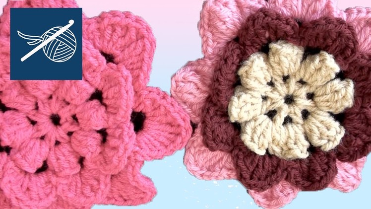How to make Irish Rose Crochet Flower Left Hand Version Crochet Geek