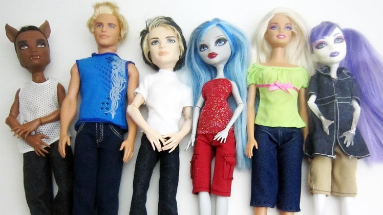 How to make long pants and shorts for Monster High. Barbie dolls - Doll Crafts