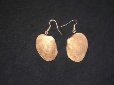 How to make simple earrings from sea shells - EP