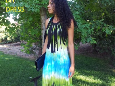 HOW TO SEW A TRENDY FRINGE MAXI DRESS EASY DIY
