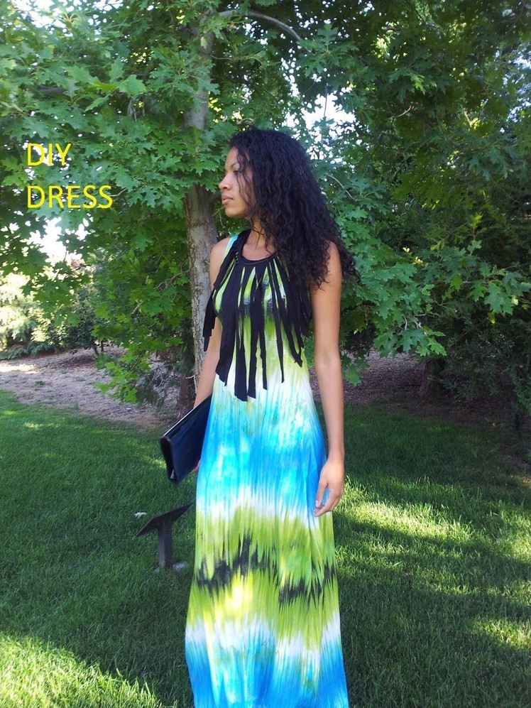 HOW TO SEW A TRENDY FRINGE MAXI DRESS EASY DIY