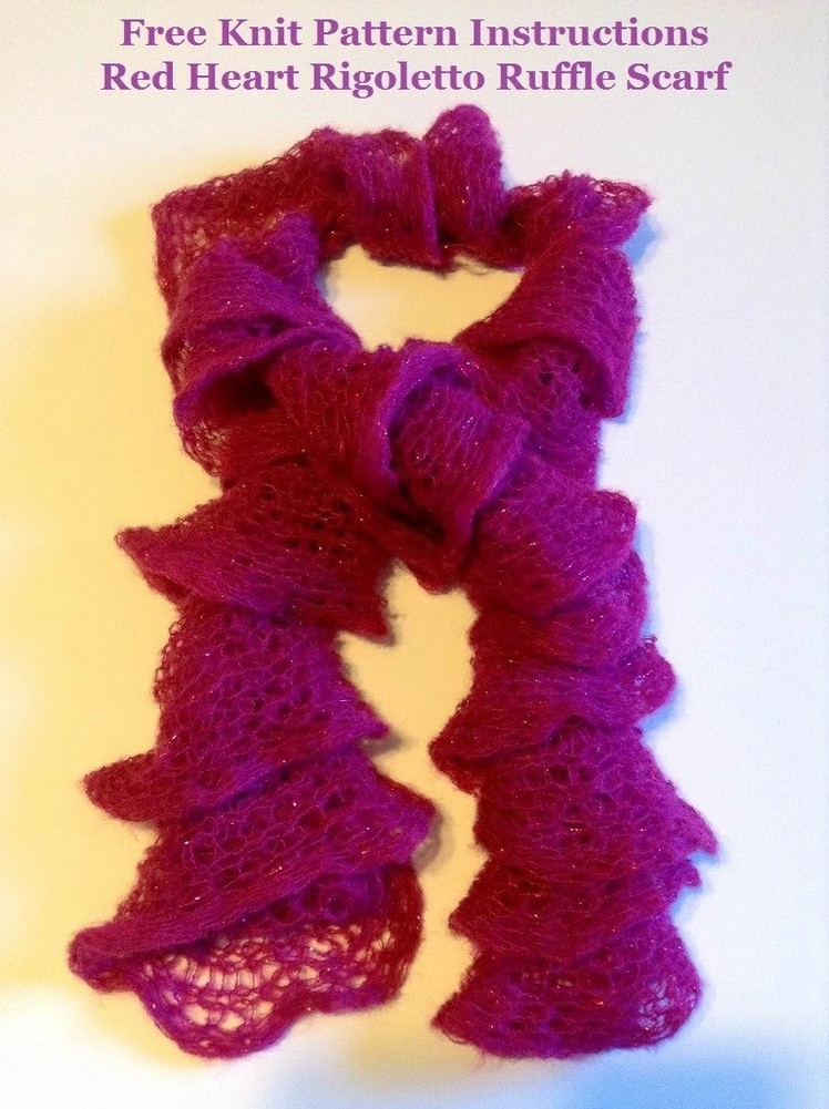 Knitting 102: 15 minute easy scarf How to knit Red Heart Rigoletto Ruffle scarf