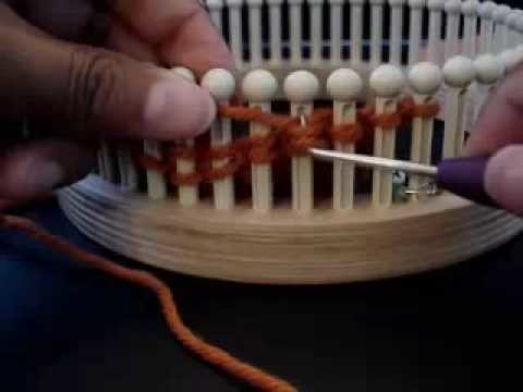 Knitting Pinwheels on Loom Part IV - http:.YarnBay.etsy.com