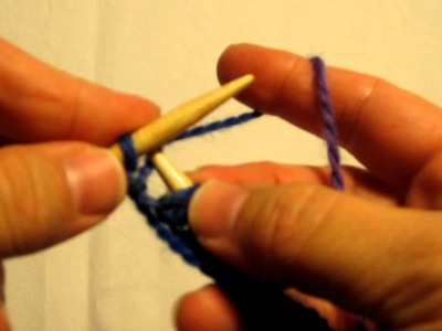 Left Handed Knitting - Knit Stitch