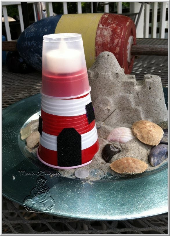 Make your own party cup lighthouse with Mom's Lifesavers