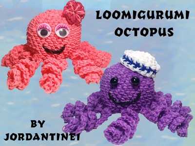 New Loomigurumi. Amigurumi Octopus - Rubber Band Crochet - Rainbow Loom - Hook Only