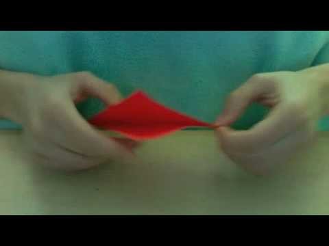 Origami tulip for kindergarten child