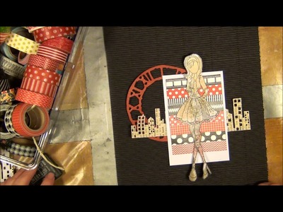 Paper crafts project with doll stamp from prima and washi tape