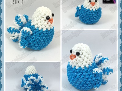 Rainbow Loom Bird Loomigurumi Amigurumi 3D Toy - crochet hook only - loomless