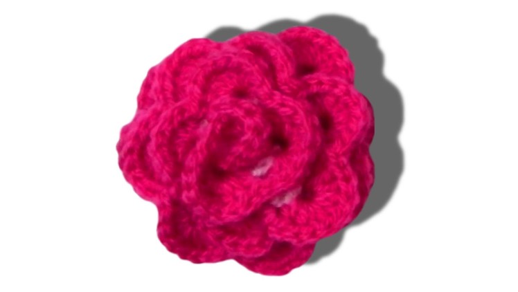Rose flower crochet tutorial - © Woolpedia
