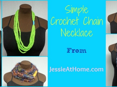 Simple Chain Stitch Necklace ~ Free Crochet Pattern