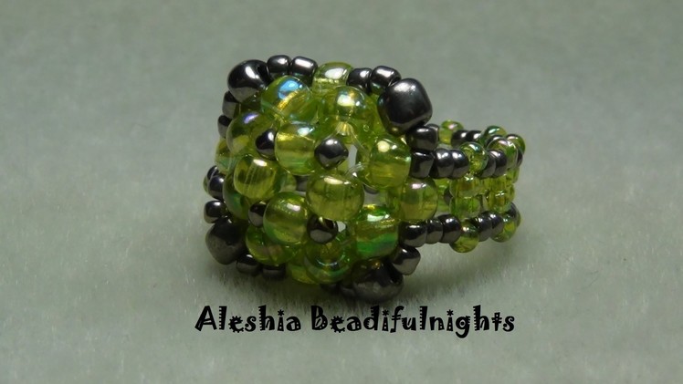 Square Dome Beaded Ring Tutorial