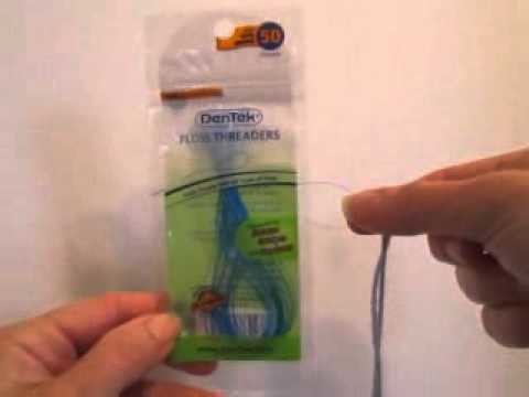 Stringing Beads onto your Yarn with a Dental Floss Threader