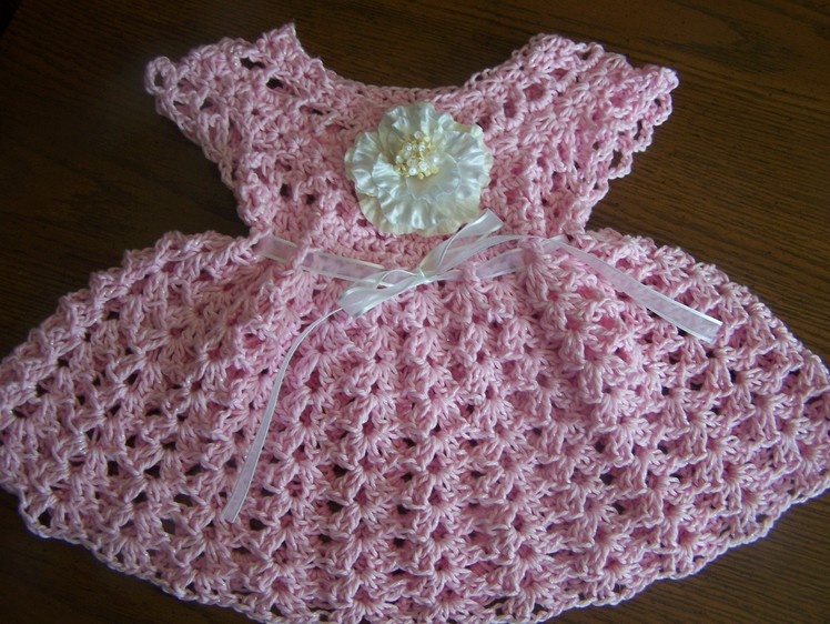Video3 crochet sparkle cotton baby girl spring summer dress