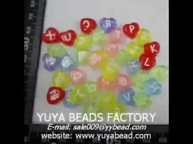Acrylic Alphabet Letter Jewelry Spacer Beads for Bracelet