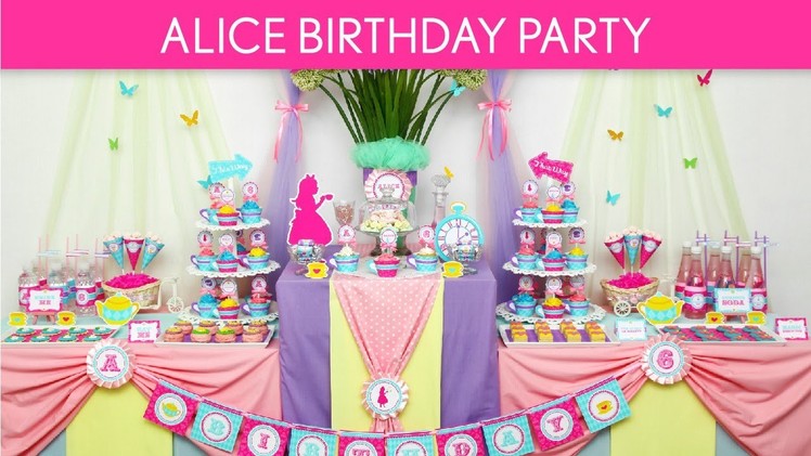 Alice in Wonderland Birthday Party Ideas. Wonderland Tea Party - B40